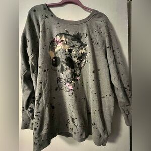 Torrid Gray Graphic Sweatshirt